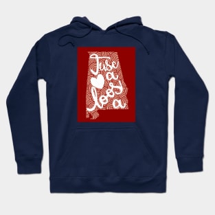 Tuscaloosa Alabama Map Crimson Tide Hoodie